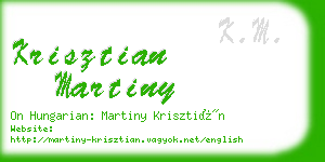 krisztian martiny business card